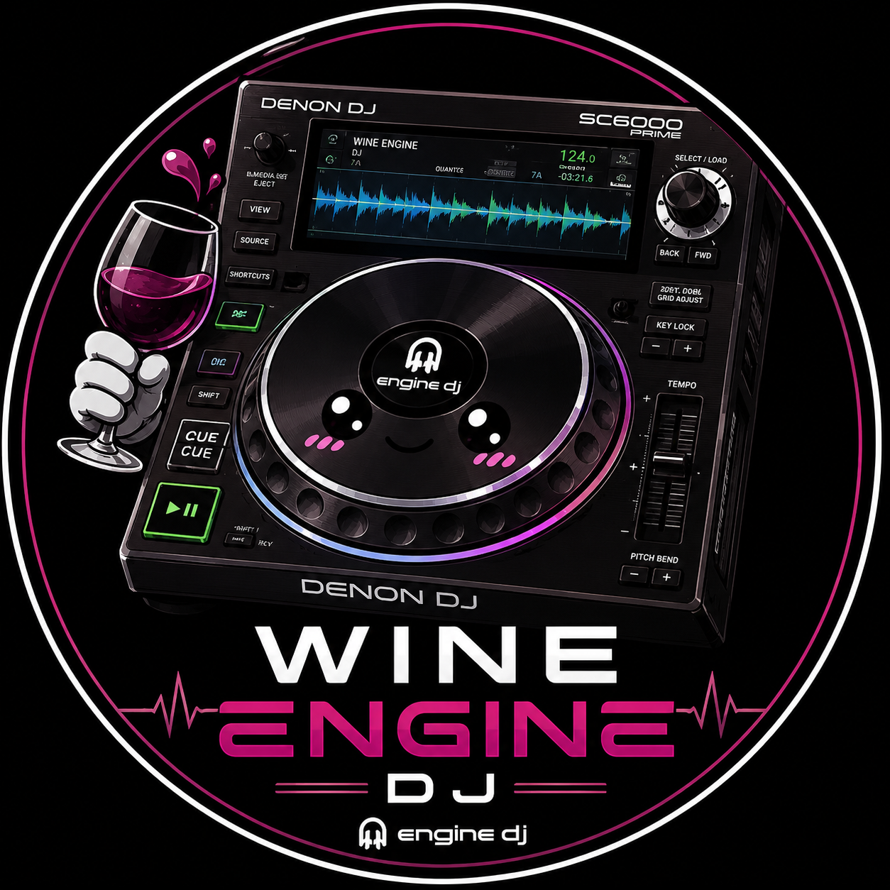 wine engine dj logo